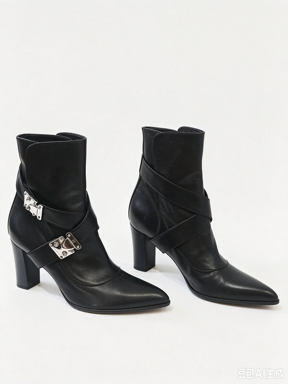 Louis Vuitton Leather Pointed-Toe Ankle Boots